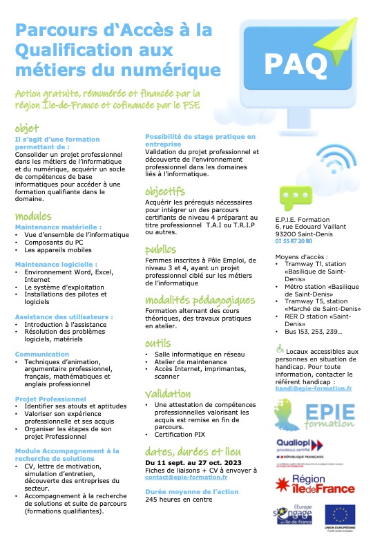 Parcours d’accès à la qualification aux métiers du numérique