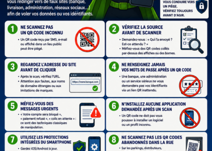 10 conseils pour éviter le quishing (hameçonnage par QR code) 📱🛡️