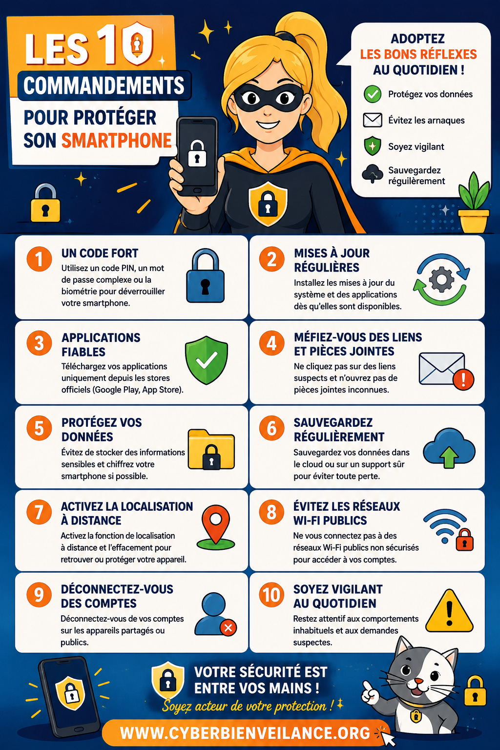 Les 10 commandements pour protéger son smartphone